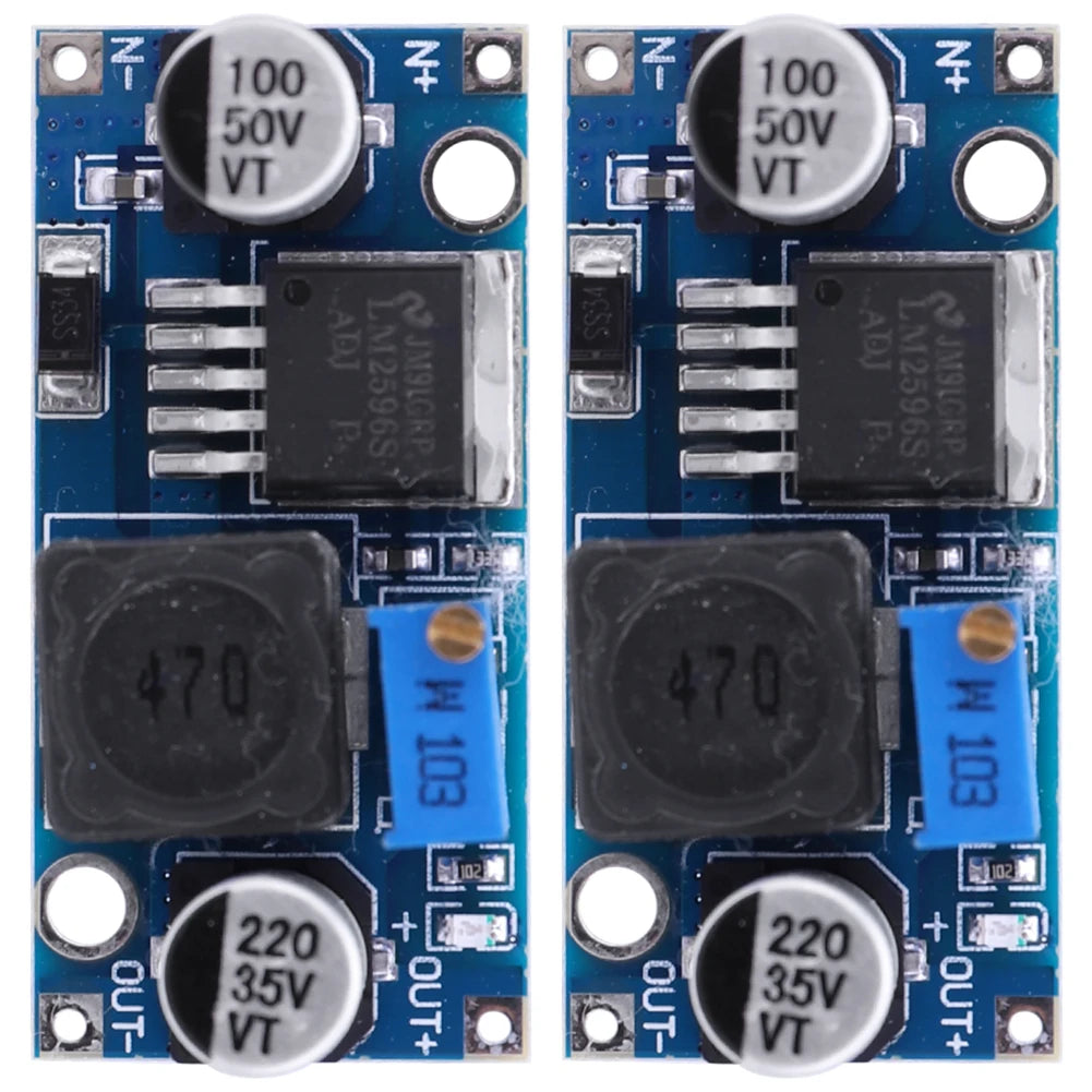 100-1pcs LM2596S DC-DC Step-Down Power Supply Module 3A Adjustable Step-Down Module LM2596 Voltage Regulator 3.2V-46V