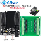 ESP32 30PIN Expansion Board + Power Board Combo Kit 3.3V 5V Breakout Module for Arduino ESP32 Development