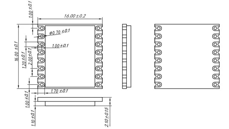 G-NiceRF | 2 PCS LoRa-CC68-TCXO FCC /CE Certified LLCC68 LoRa Wireless Transceiver Module With TCXO For Stable Communication