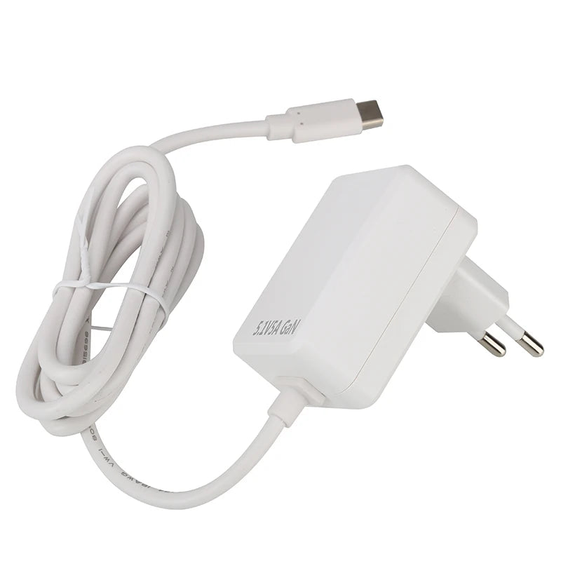 New 27W USB Type-C Power Supply 5.1V 5A Compatible for PD Charging EU US UK Plug for Raspberry Pi 5