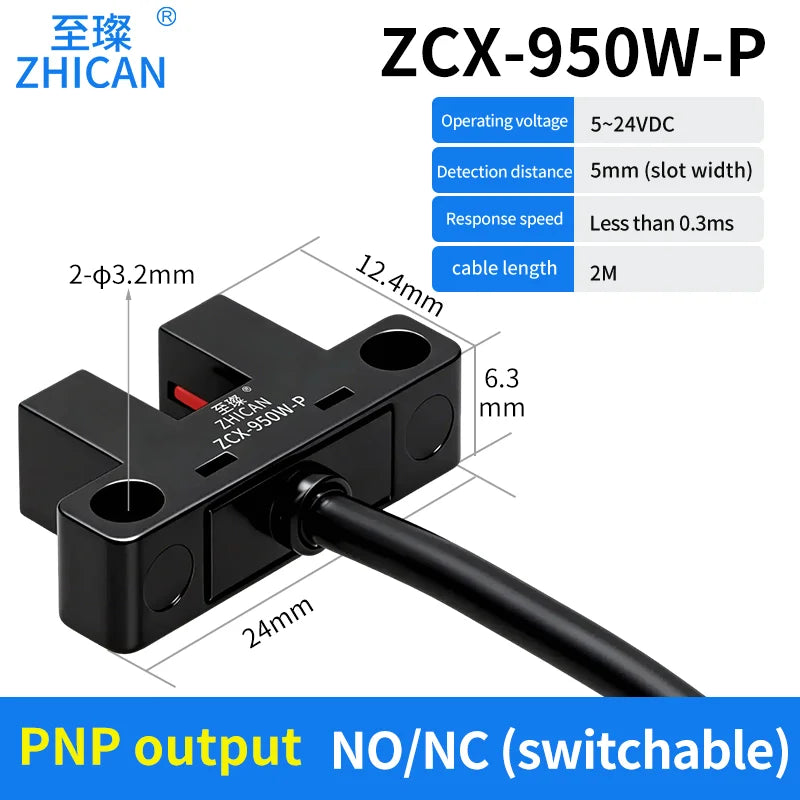 ZHICAN ZCX-950-P 951 952 953 954W-N U Shaped Photoelectric Sensor Fork Slot Detection Switch Limit Switch