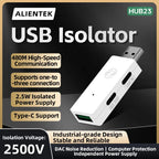 ALIENTEK USB 2.0 High-Speed Isolator HUB23 Industrial-Grade 480Mbps Opto-Coupler Photoelectric Protection Module