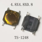 50pcs 4.8x4.8/4.5x4.5Super Tiny Momentary Push Button 12V Tactile Button Reset Button Switch 4Pin SMD Phone Screen Toy Use