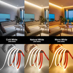 220V Self-adhesive LED Strip 10cm Cuttable Waterproof COB LED Strip No Need Driver Flexible Tape for Kitchen Home Garden Decor