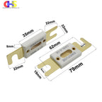 (1-5PCS) Ceramics ANL Bolt-down Fuse 30A 50A 60A 80A 100A 125A 150A 200A 300A 500A 600A For High-Current DC Circuit Protection