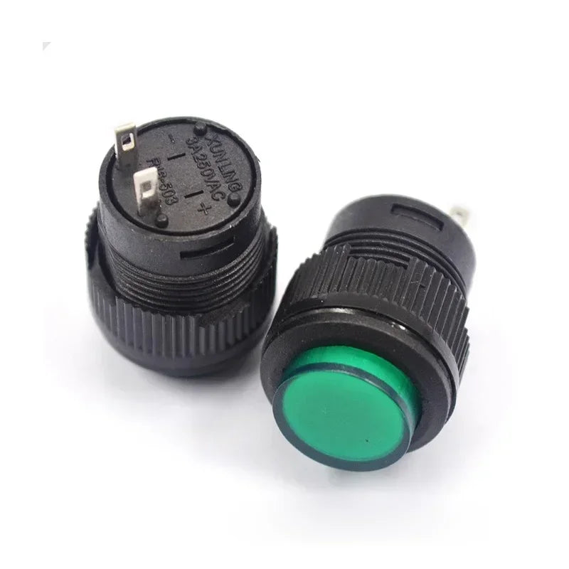 5pcs R16-503 Self-locking Momentary Switch 4Pin Latching Self-reset ON-OFF 16mm Push Button Switch with LED Light