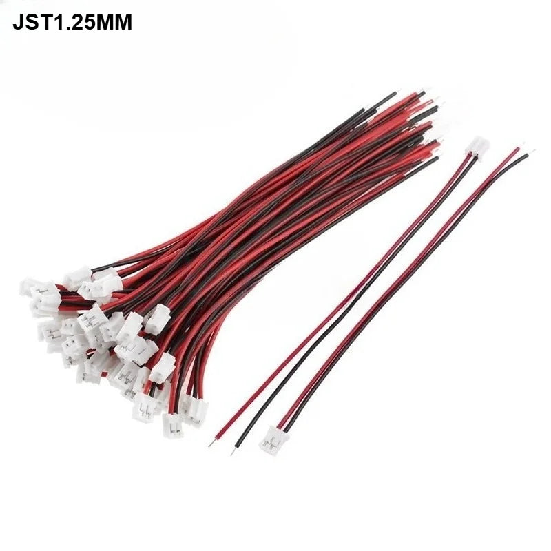 10pcs SH1.0/1.25 ZH1.5mm XH2.54/PH2.0mm Single Head Male Plug Connector 2P/3/4/5/6/7/8/9/10Pin 10cm 20cm Wire