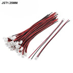 10pcs SH1.0/1.25 ZH1.5mm XH2.54/PH2.0mm Single Head Male Plug Connector 2P/3/4/5/6/7/8/9/10Pin 10cm 20cm Wire