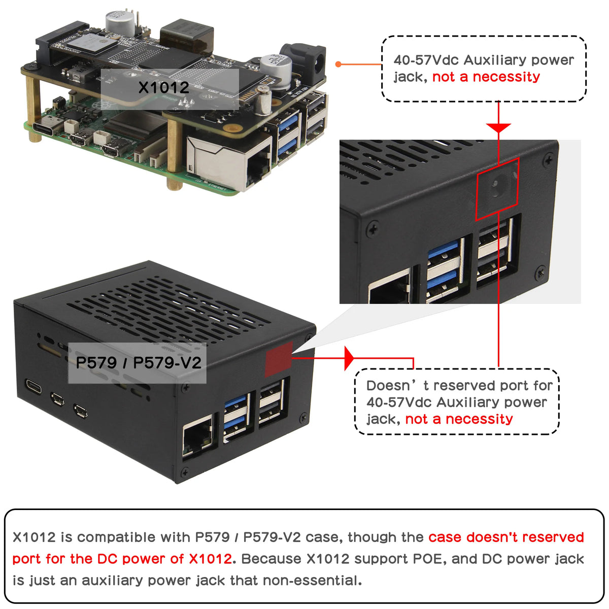 Geekworm X1012 POE NVME Shield | POE HAT for Raspberry Pi 5