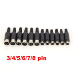 Soldering Cables Mini or DIN 3/4/5/6/7/8 Pin Male Connector S-Video Terminal Circular Plug Plastic Handle Adapter u
