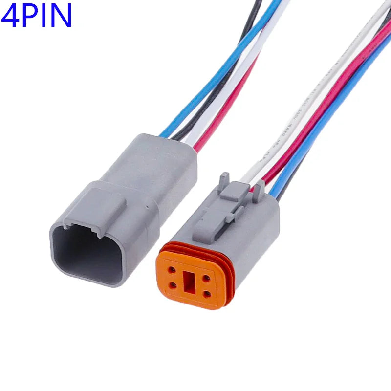 1 Pcs Deutsch DT connector with 15cm Wiring harness DT06-2S/DT04-2P 2P 3P 4P 6P 8P 12P waterproof electrical connector