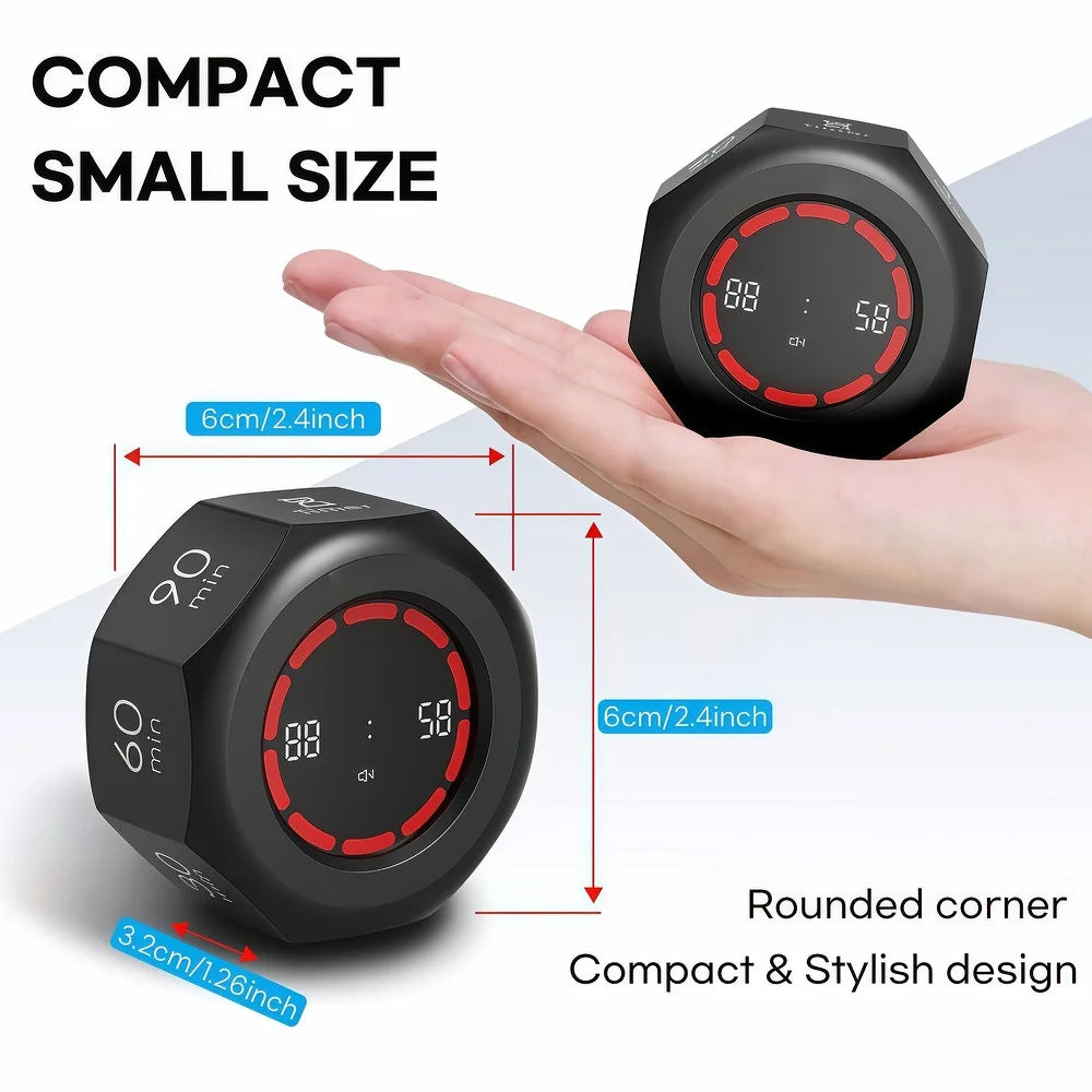 Visual Study Timer for Kids Focus Pomodoro Clock with Gravity Sensor Flip Mute Countdown Tool Homework Exam Time Management Gift