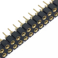 5pc 2.54mm Round Hole Male Tin Gold Female Pin Header 1/2x40P Single/Dual Row Breakable PCB IC Crystal Relay Transistor Socket