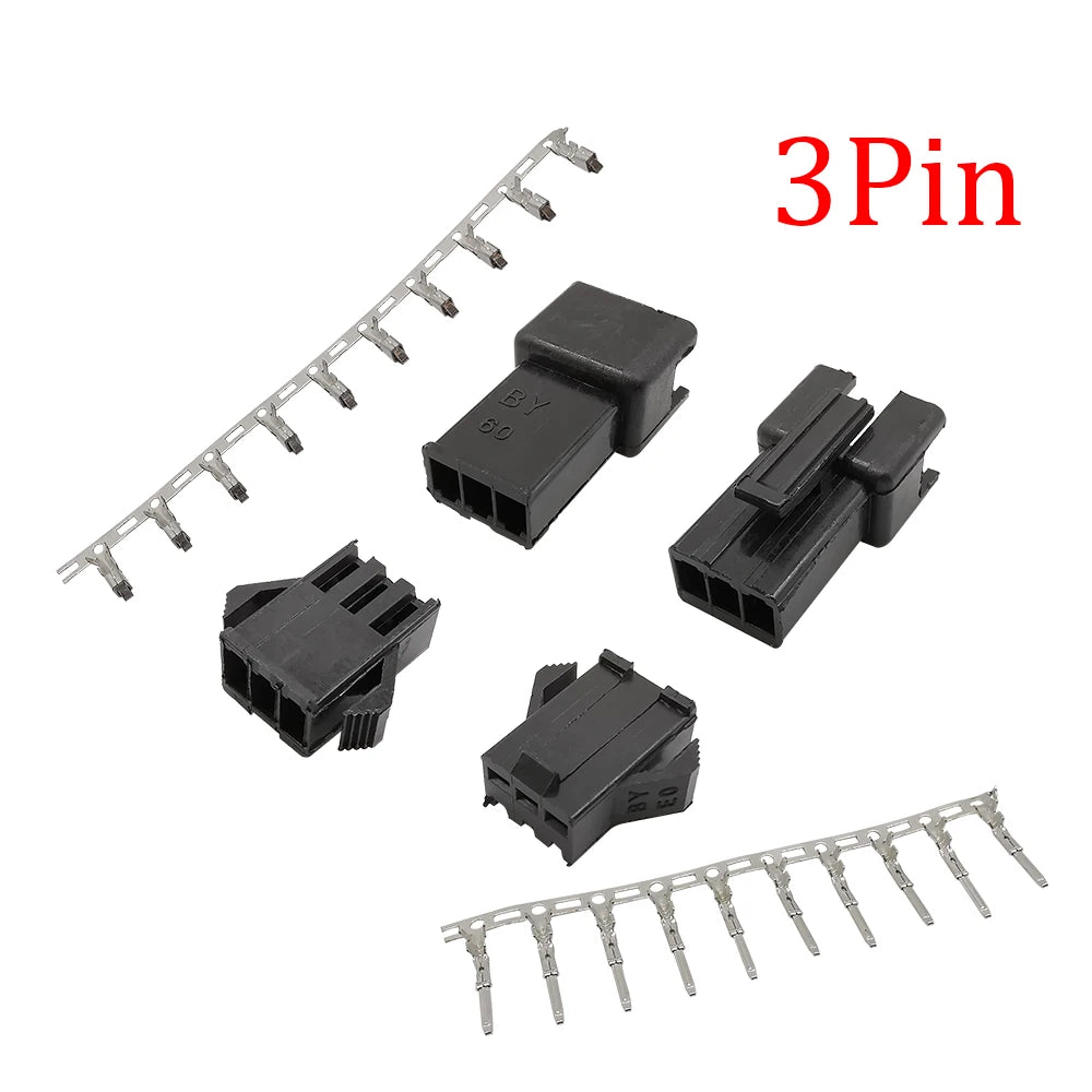 10 Sets JST SM 2.54mm 2/3/4/5/6/7/8Pin Male Female Plug Socket Housing Terminal Connector SM-2P SM-2R JST SM2.54
