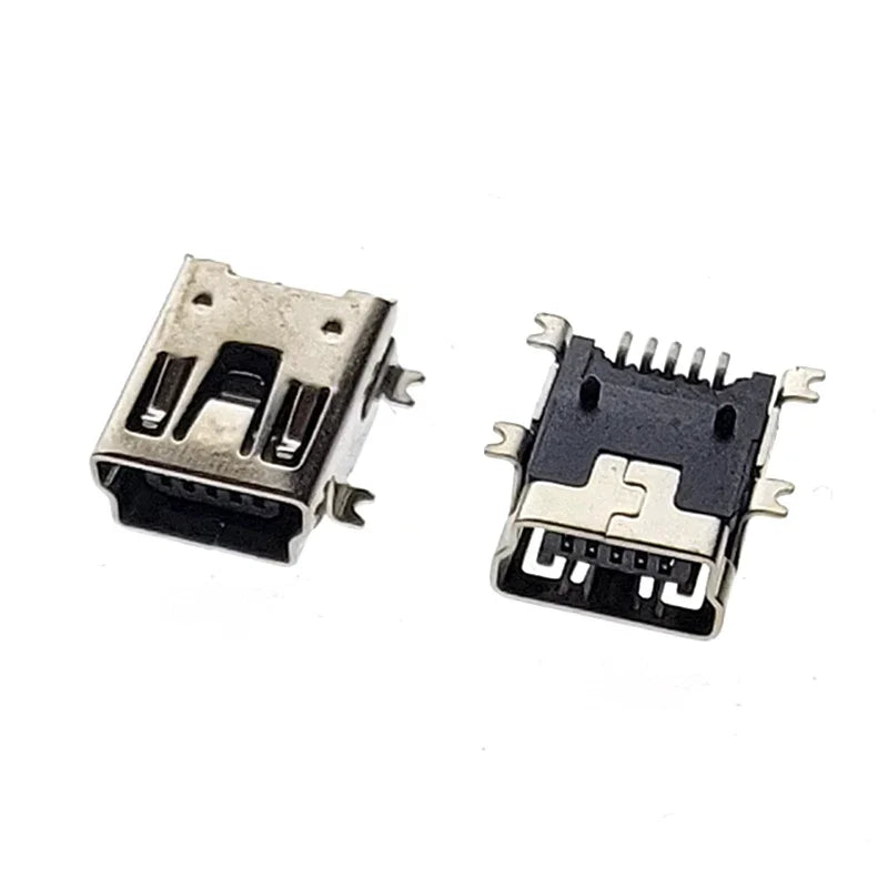 10Pieces 9Types Mini USB Connector B Type USB 2.0 Jack 5pin SMT DIP PCB Board Sink 1.7 USB Socket Female Jack 2.0