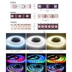 4 IN 1 SK6812 RGBW RGBNW RGBWW LED Strip (WS2812B Similar) Smart Color Soft LED Lights Lamp 30/60/144 LEDs/m Addressable Light 5