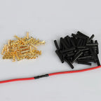 Copper Electrical Wire Connectors Set U-Shaped Crimp Terminals for Fast Wiring Cable Lock 0.5-1.5mm² with Heat Shrink Tube Kits