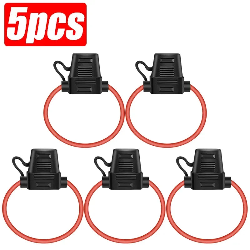 5/10pcs Car Mini Blade Fuse Holder Splash-proof Box 12V 30A with Fuses Blade Wire Cutoff Switch Socket Automotive Fuse Socket