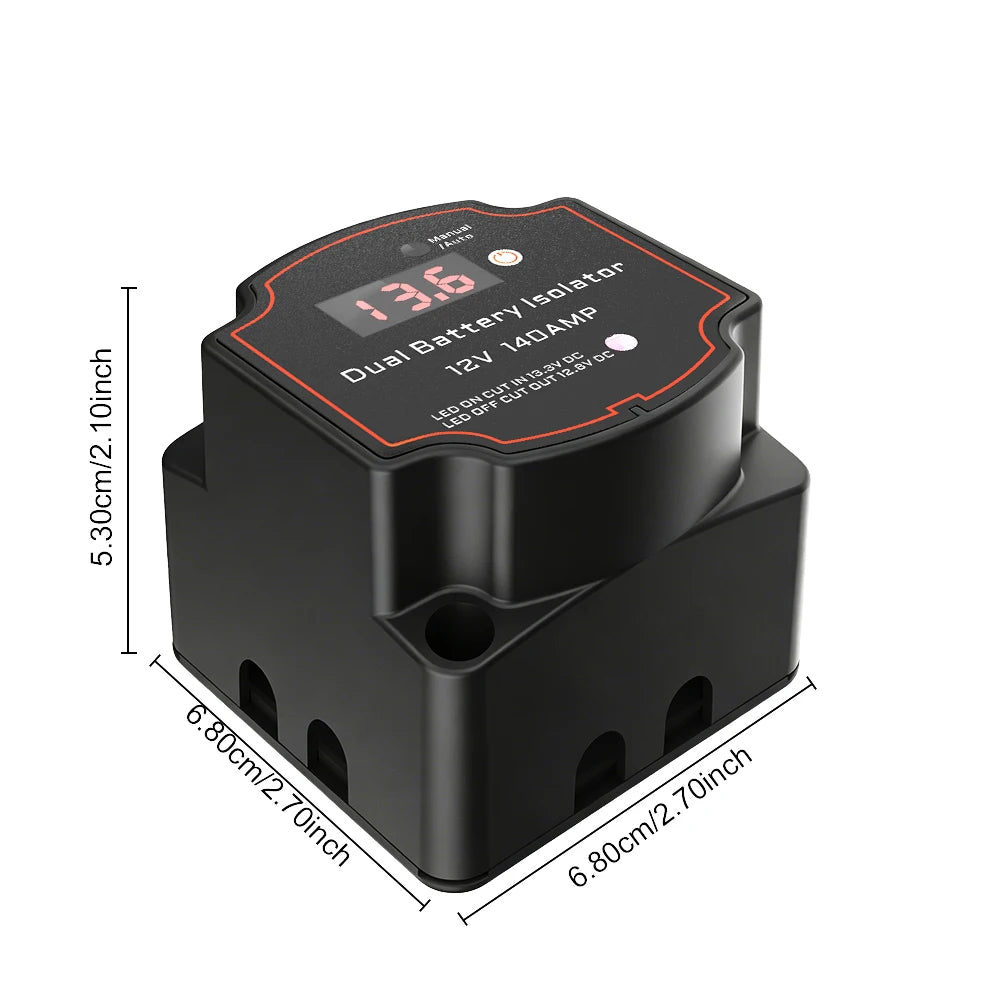 Relay VSR for Camper Charge 2 Battery Bank Car Smart Battery Isolator Voltage Sensitive Split Charge Auto Parts 12V 140A