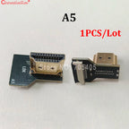 1PC Ribbon Flat FPV HDMI-Compatible Connector Flexible Cable Raspberry Pi 4 Micro HDTV To HD/Mini HD Female 90 Degree FFC 20pin
