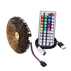 5V USB RGB LED Strip Light Remote Control 5050 30LED/m 5m 10m Lights Tape TV Backlights Home Decoration 0.5/1/2/3m Black PCB