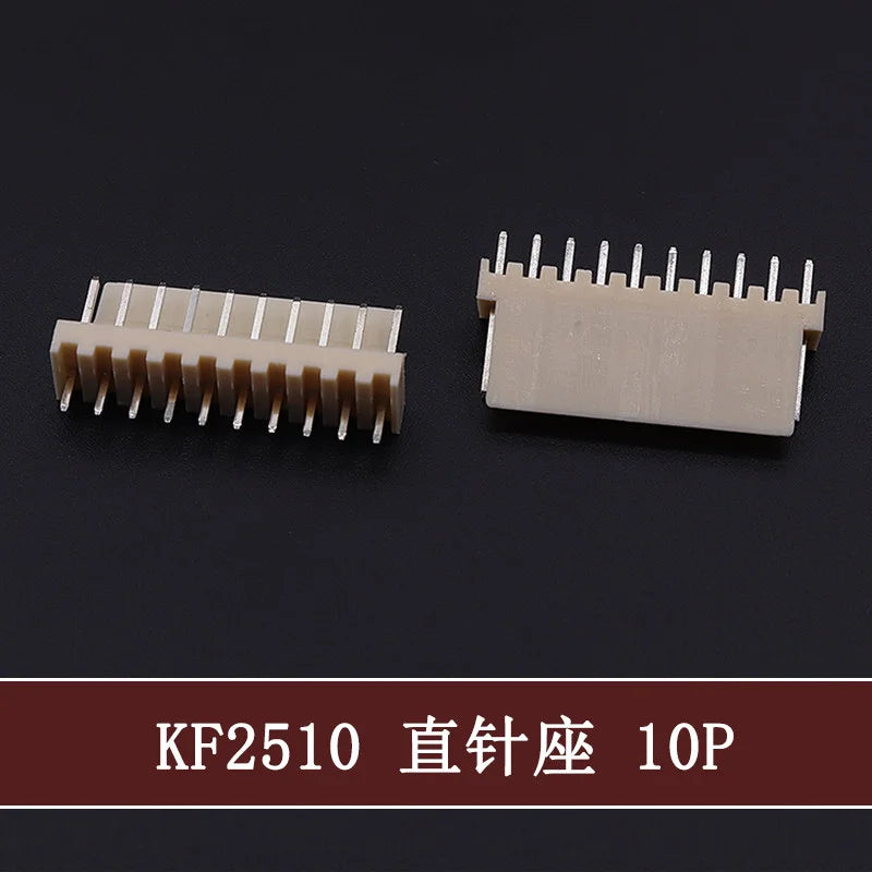 50Pcs KF-2510 2.54mm Pitch Male Plug 2P/3P/4P/5P/6/7/8/9/10/11/12p Pin Header PCB Connector Straight Pin Header KF2510 Connector