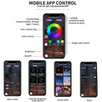 Symphony Car Ambient Lights Kit 18 in 1 LED Interior RGB APP Control Acrylic Guide Strip Light Auto Atmosphere Lamp