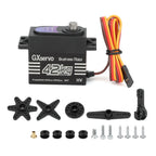 Brushless Motor 180° Metal Gear High Torque Digital Servo 42KG with 25T Metal Servo Arm for 1/10 1/8 RC Car Robot Boat Truck