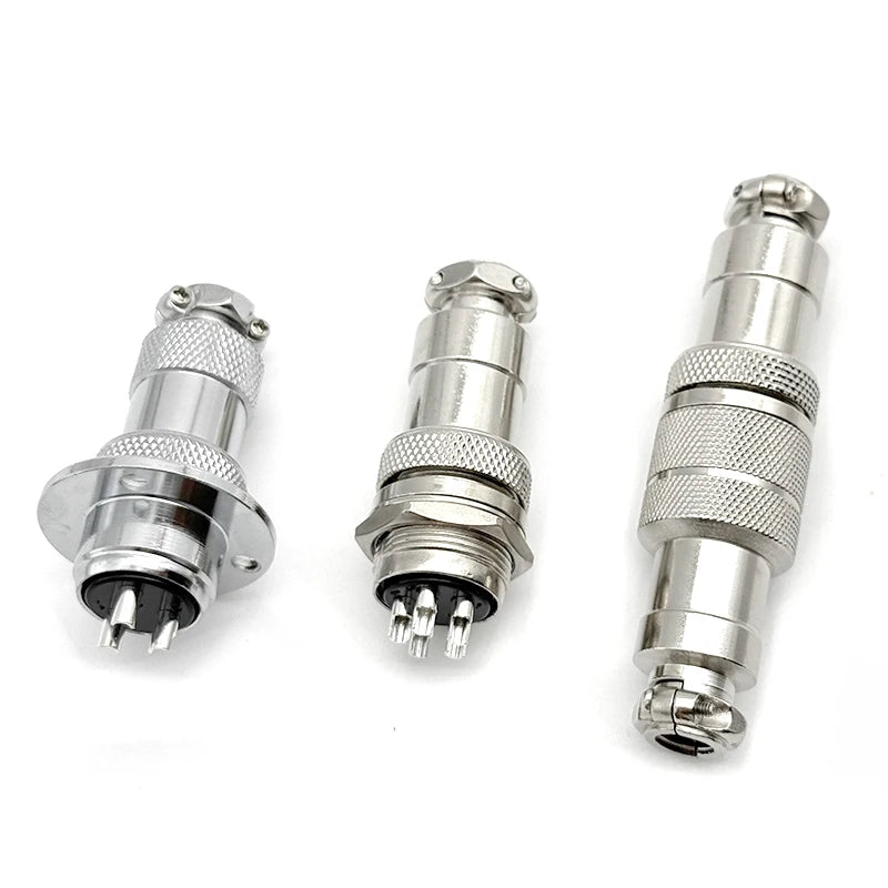 5pcs GX12 GX16 GX20 2 3 4 5 6 7 8 9 10Pin Male Female Butting Wire Cable Circular Aviation Socket Plug Panel Connector