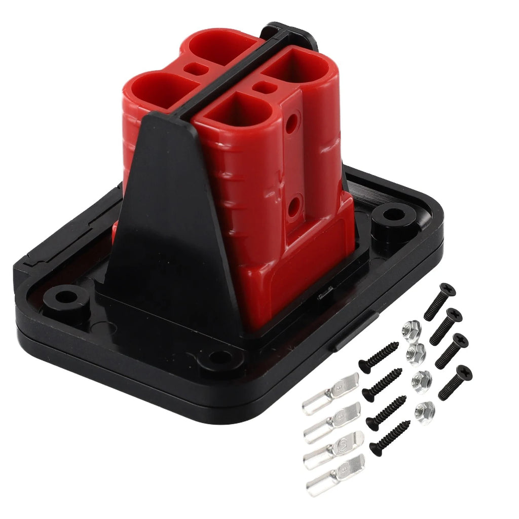 1 Set 50A Twin Dual Flush Mount Bracket For Anderson Plug Connector Flush Mounts Brackets Panel Cover For Caravan Yacht Panels