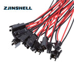 10pcs/5Pairs 10cm Long JST SM 2Pins Plug Male to Female Wire Connector cable pigtail Plug 2pin