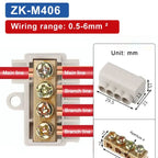 T‑Type Wire Connector ZK Terminal Splitter I-type Brass Clamp Electrical Wire Junction Box for Household Lighting Socket Wiring