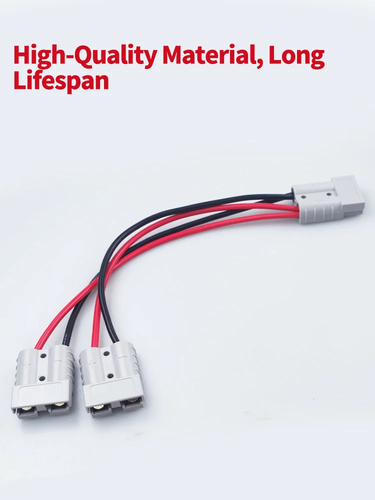 1pc Adapter 50A For Anderson Plug Connector Double Y Adapter 4mm Car Cable 4 Square Wires 30cm For Forklifts Stackers Vehicles