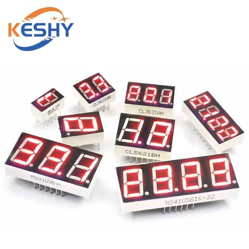5pcs Digital Tube Common Anode Cathode Red 1Bit 2Bit 3Bit 4Bit Digital Tube 0.28 0.36 0.4 0.56 Inch LED Display 7 Segment