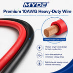 10AWG Anderson Plug to 100A Battery Alligator Clip Cable, Heavy Duty Quick Connect Lead for Car RV Solar Power