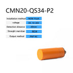 M34 Capacitive Proximity Sensor NPN PNP NO NC 20mm Detection Distance Feed Sensor Without Thread DC10-30V Proximity Switch