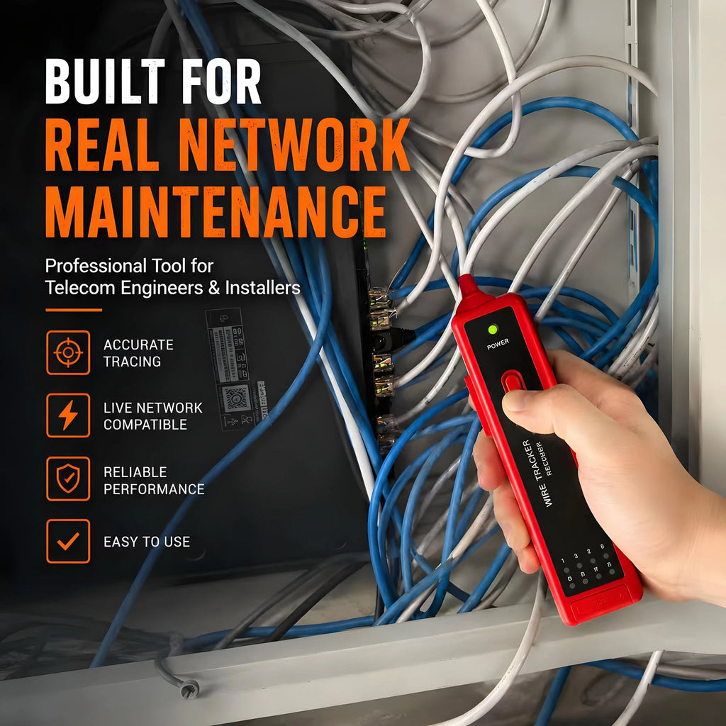 High Precision Network Cable Tracker Digital Signal Network Cable Tester Anti-Interference Noise-Free Support for PoE Testing