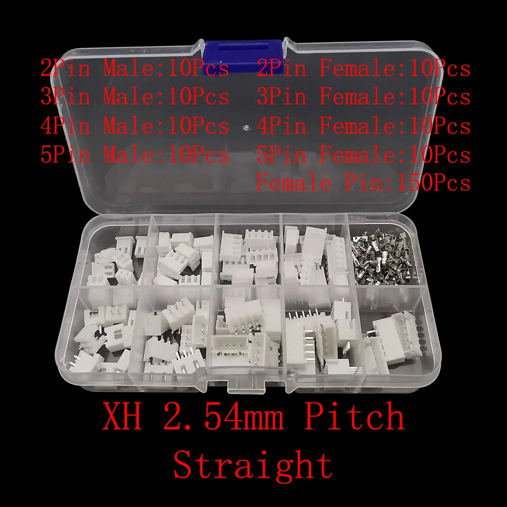 1Box SH 1.0/JST 1.25mm/ZH 1.5mm/PH 2.0mm/SM/SYP/XH 2.54mm/VH 3.96mm Pitch Male Female Housing Terminal Pin Header Wire Connector