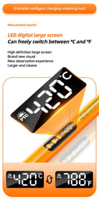 Portable Cordless Digital Soldering Iron USB Charging Adjustable Temperature 260-420℃ Solder Iron Multifunctional Intelligent