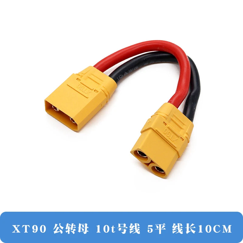 Xt90 Male and Female Connector Aircraft Model Lithium Battery Connector Xt90s Electrical Adjustment Gold-Plated Cable Plug
