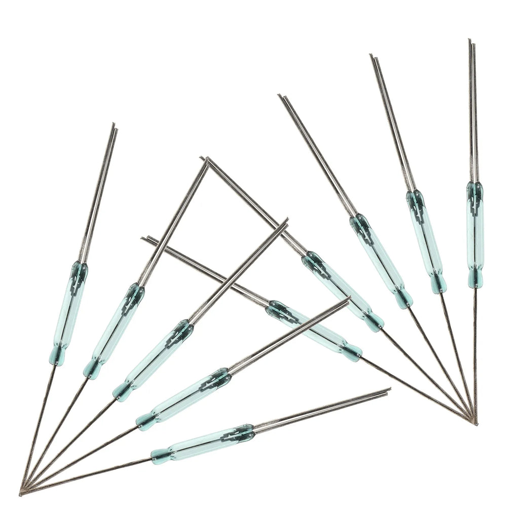 10Pcs Magnetic Reed Switch 3 Pin Normally Open Closed Conversion Module 2.5x14mm Industrial Grade Mini Sensor for Motor Control