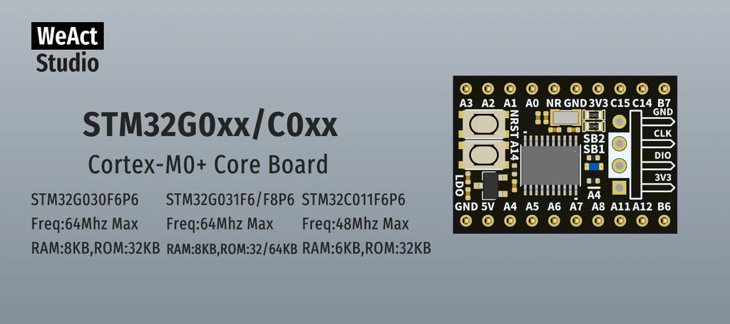 WeAct STM32C011F6P6 STM32C011 STM32C0 STM32 Core Board Demo Board
