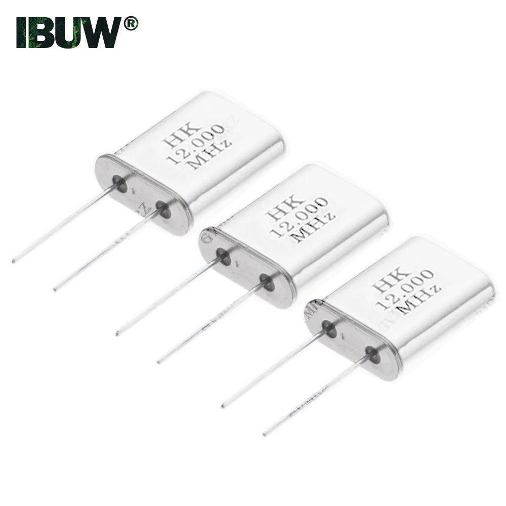 10PCS HC-49U 2Pin Passive Crystal Oscillator 10MHZ 11.0592MHZ 12MHZ 13.56MHZ 16MHZ 24MHZ