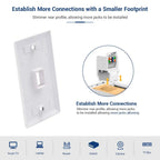 10Pcs RJ45 Network Module CAT6 Cable Patch Panel Network Socket Comprehensive Wiring CAT6 Crystal Head Network Cable Patch Panel
