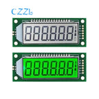 LCD Module 2.4 inch 6-Digit 7 Segment LCD Display Module HT1621 LCD Driver IC with Decimal Point White Backlight Green color