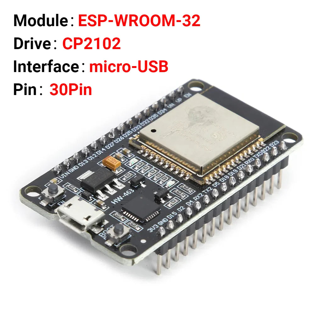 ESP32 Development Board WiFi+Bluetooth Module Dual Core NodeMCU-32S ESP32-32D 32U 30Pin Board Ultra-Low Power Consumption