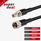 1PC 1 M 2M 3M 10M SMA Male to N Male Connector Plug LMR400 Cable Cord 50 Ohm 50-7 RF Coaxial Extension Jumper Pigtail Adapter