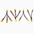 XT60 Parallel Battery Connector 3-Way 12AWG Silicone Wire Male/Female Dual Extension Y Splitter 100mm for Battery Charger Motor