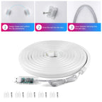 Smart Bluetooth Colorful RGB LED Strip Neon Light 1M 2M 3M 5M With 5V USB Remoter LED Dimmer Night Room Table Cabient Lamp Decor