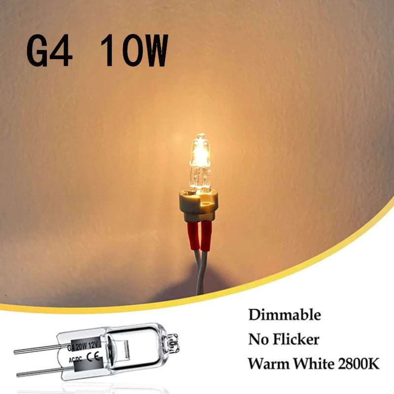1/5/10PCS G4 12V 5W 10W 20W 35W 50W LED Lamp Bulbs Inserted Beads Crystal Lamp Halogen Bulb Eco Halogen Light Bulbs Capsule